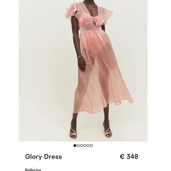 Reformation Glory Dress in Ballerina - Picture 9 of 9